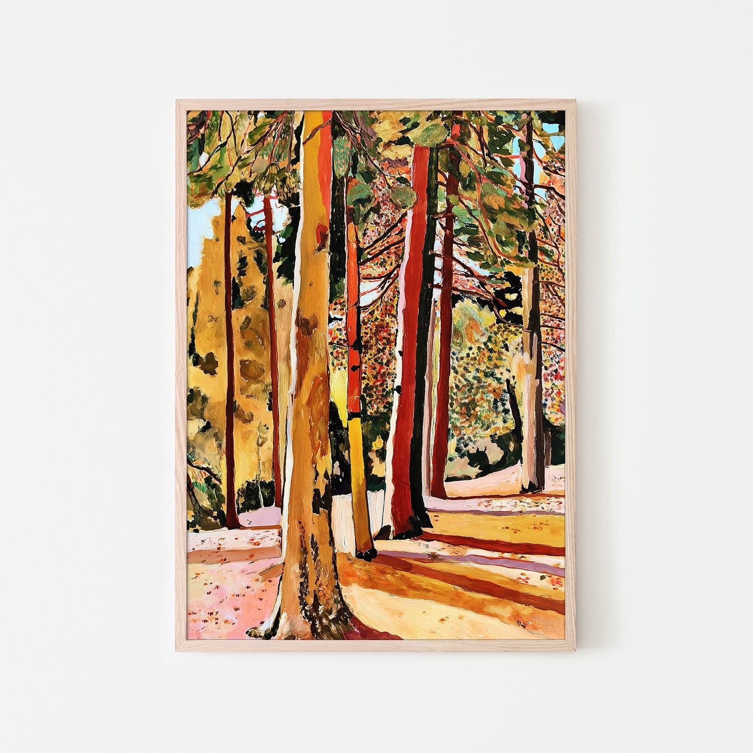 wall-art-print-canvas-poster-framed-Sunlit Pines-6