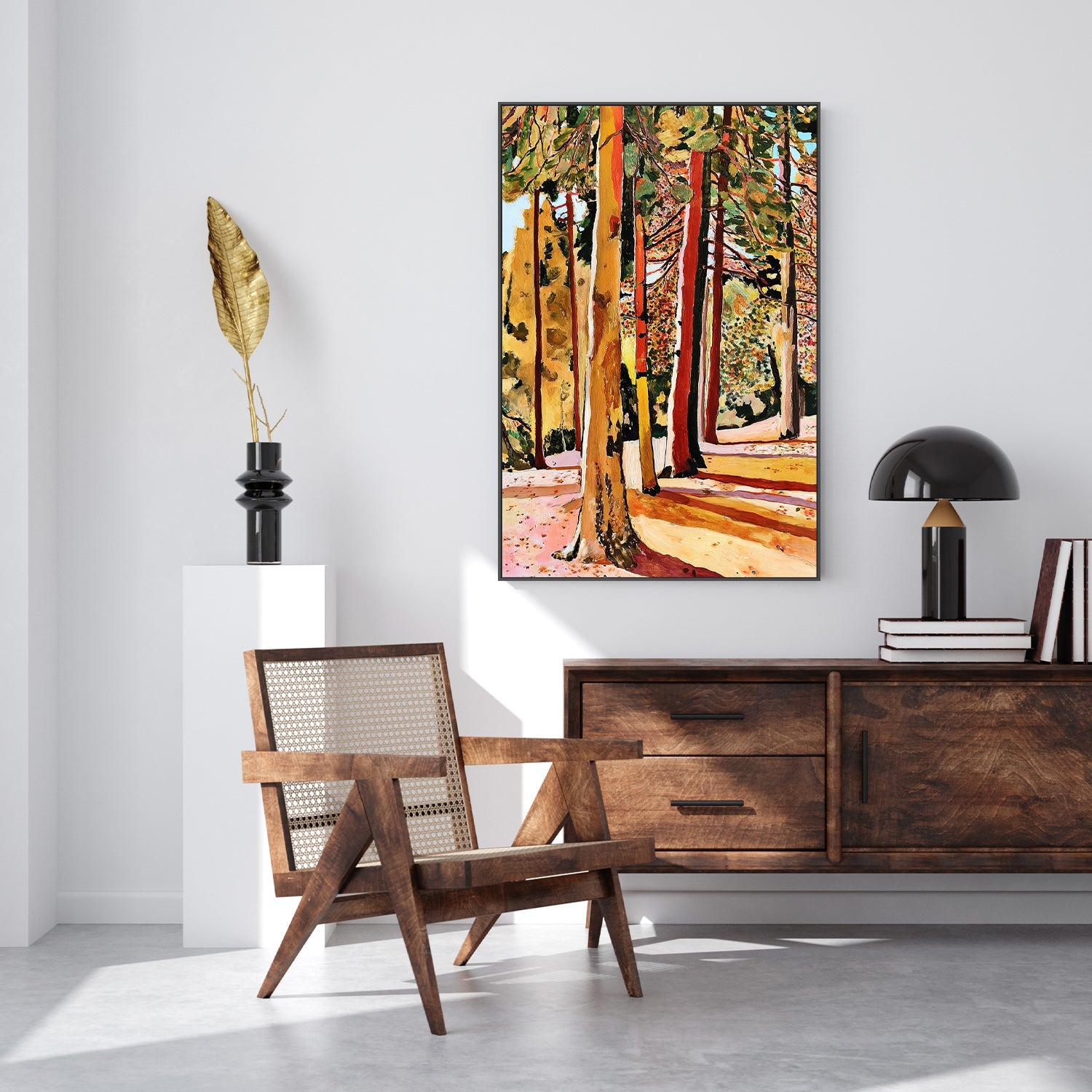 wall-art-print-canvas-poster-framed-Sunlit Pines-8
