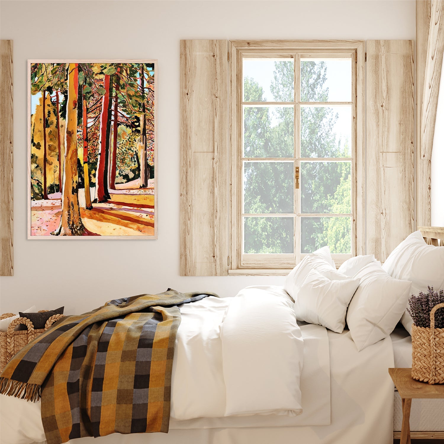 wall-art-print-canvas-poster-framed-Sunlit Pines-9