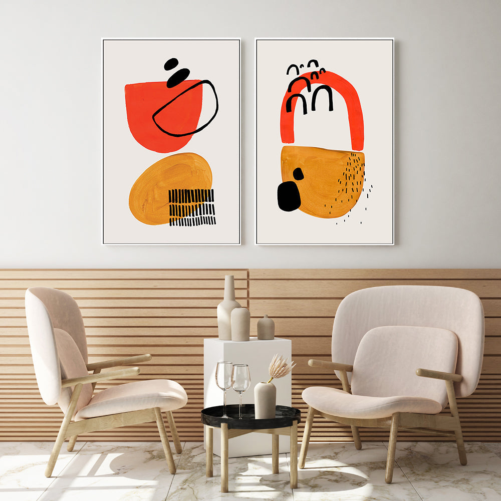 wall-art-print-canvas-poster-framed-Sunset Colours, Set Of 2 , By Ejaaz Haniff-GIOIA-WALL-ART