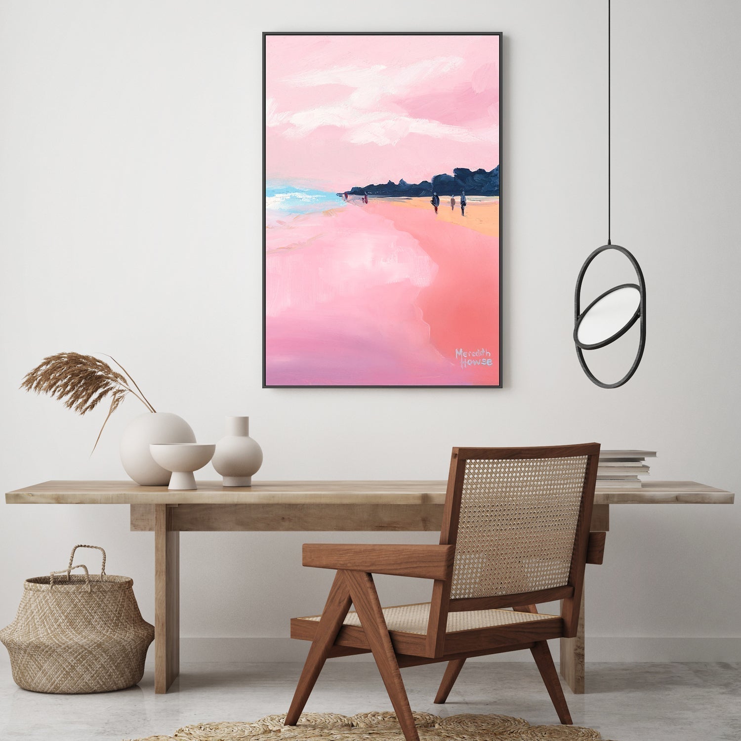 wall-art-print-canvas-poster-framed-Sunshine Beach in Pink-by-Meredith Howse-Gioia Wall Art