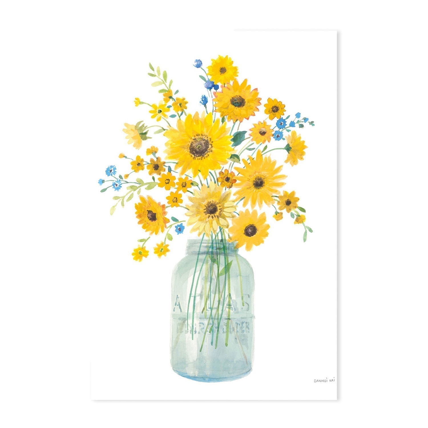 wall-art-print-canvas-poster-framed-Sunshine Bouquet, Light in Jar-by-Danhui Nai-Gioia Wall Art