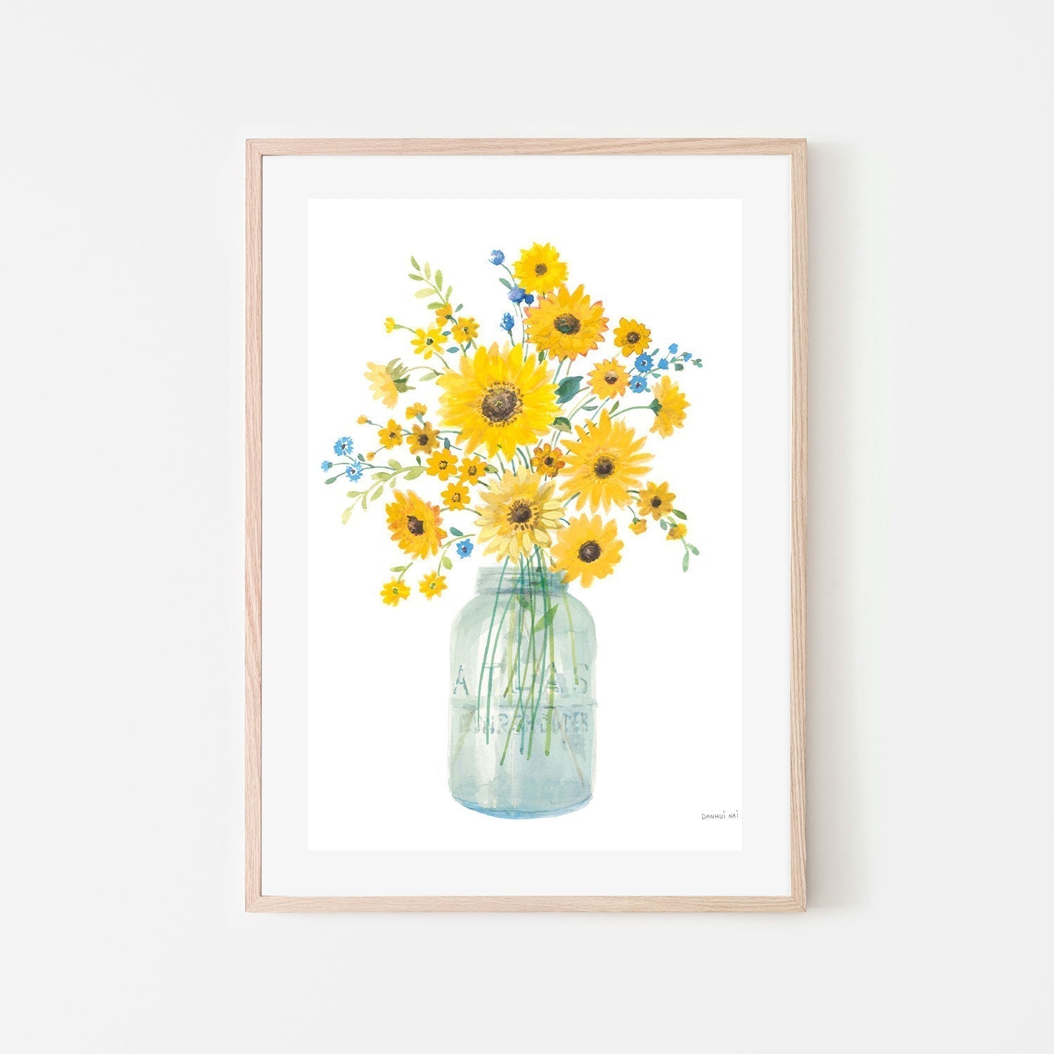 wall-art-print-canvas-poster-framed-Sunshine Bouquet, Light in Jar-by-Danhui Nai-Gioia Wall Art