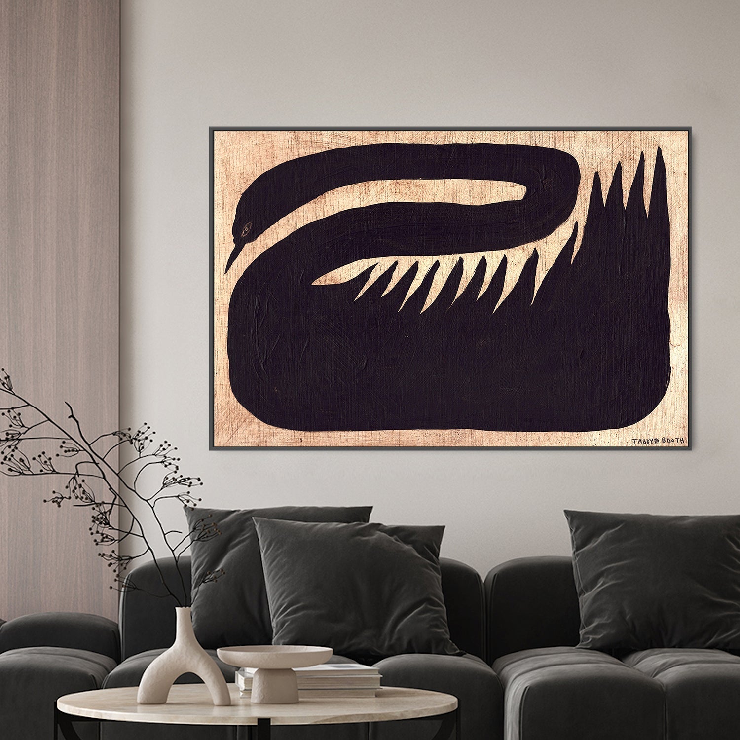 wall-art-print-canvas-poster-framed-SWAN-2
