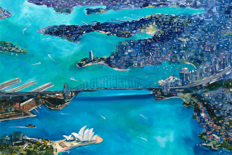 wall-art-print-canvas-poster-framed-Sydney by Air-1