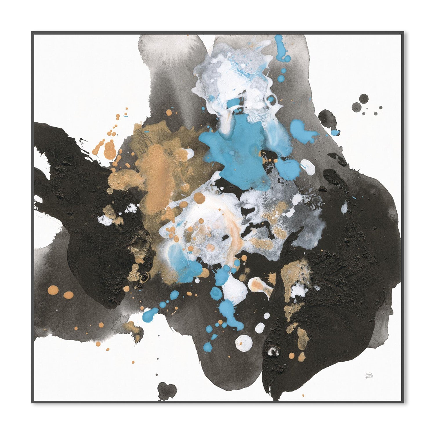 wall-art-print-canvas-poster-framed-Teal Chaos, Style B-3