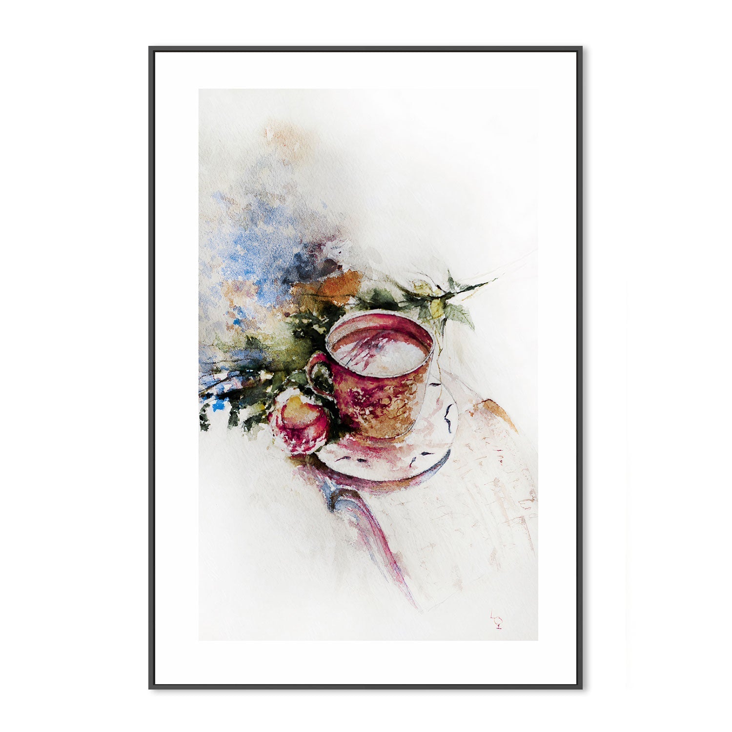 wall-art-print-canvas-poster-framed-Teatime, Style A-by-Lilou Online Fine Arts-Gioia Wall Art