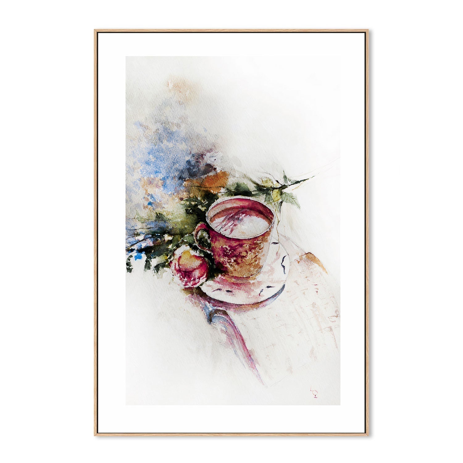 wall-art-print-canvas-poster-framed-Teatime, Style A-by-Lilou Online Fine Arts-Gioia Wall Art