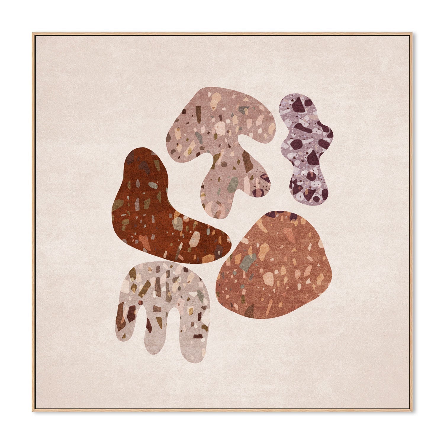 wall-art-print-canvas-poster-framed-Terazzo Shapes, Style A , By Emel Tunaboylu-GIOIA-WALL-ART