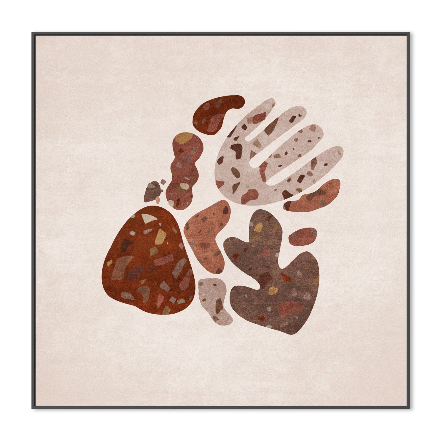 wall-art-print-canvas-poster-framed-Terazzo Shapes, Style B , By Emel Tunaboylu-GIOIA-WALL-ART