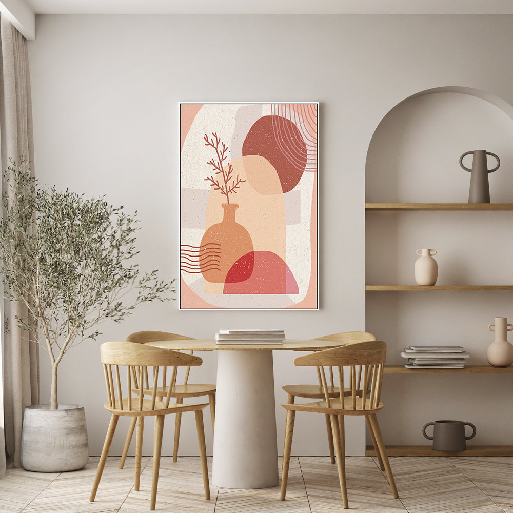 wall-art-print-canvas-poster-framed-Terracotta Abstract Pot Plant, By Aylin Demir-GIOIA-WALL-ART