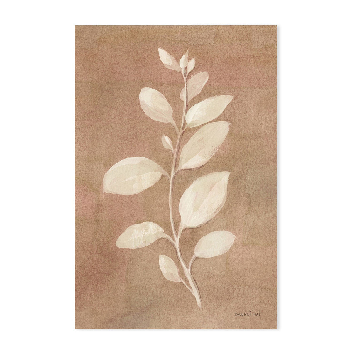 wall-art-print-canvas-poster-framed-Sage Leaves, Terracotta-by-Danhui Nai-Gioia Wall Art