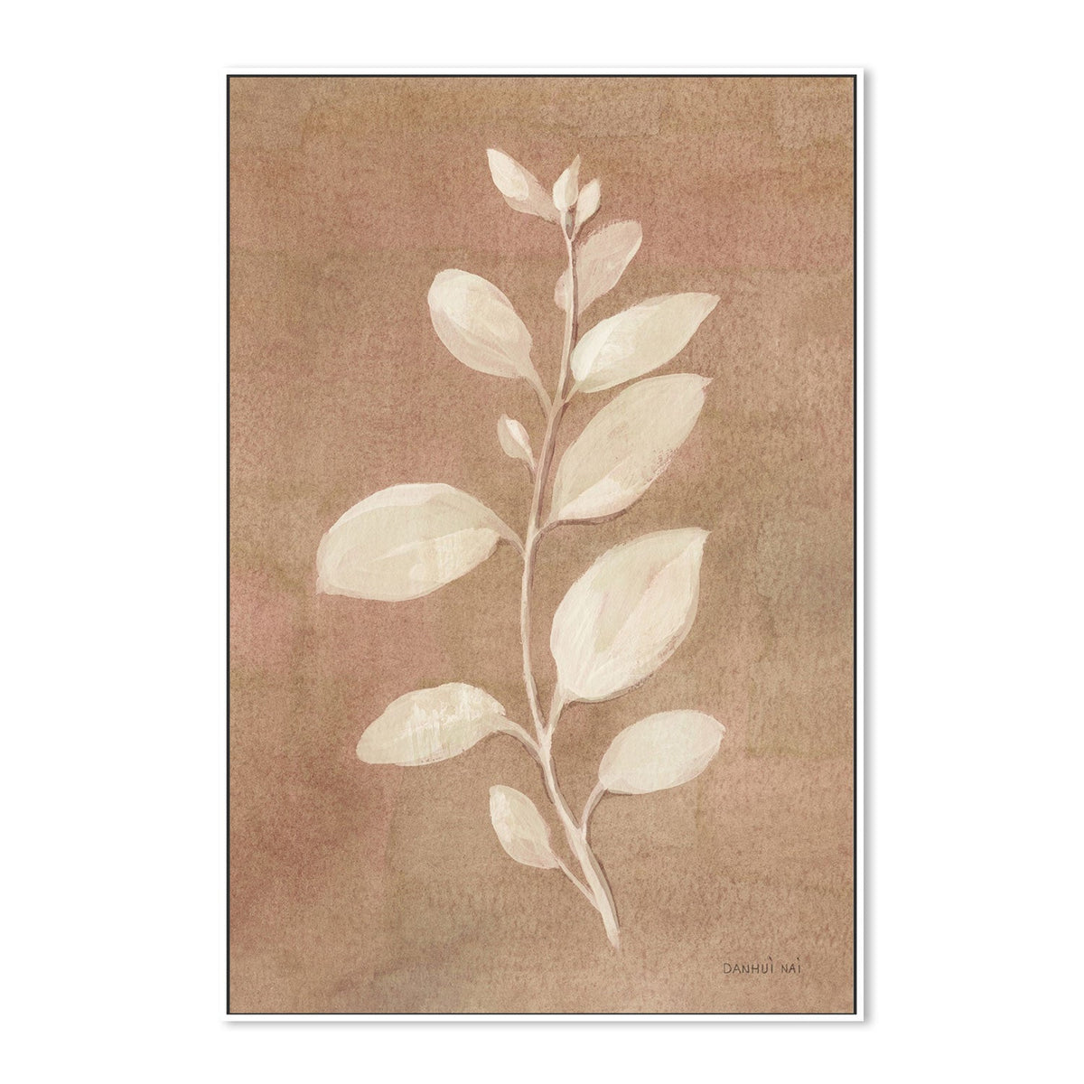 wall-art-print-canvas-poster-framed-Sage Leaves, Terracotta-by-Danhui Nai-Gioia Wall Art