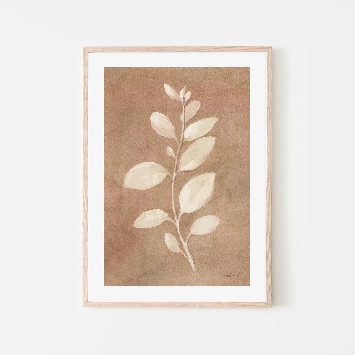 wall-art-print-canvas-poster-framed-Sage Leaves, Terracotta-by-Danhui Nai-Gioia Wall Art