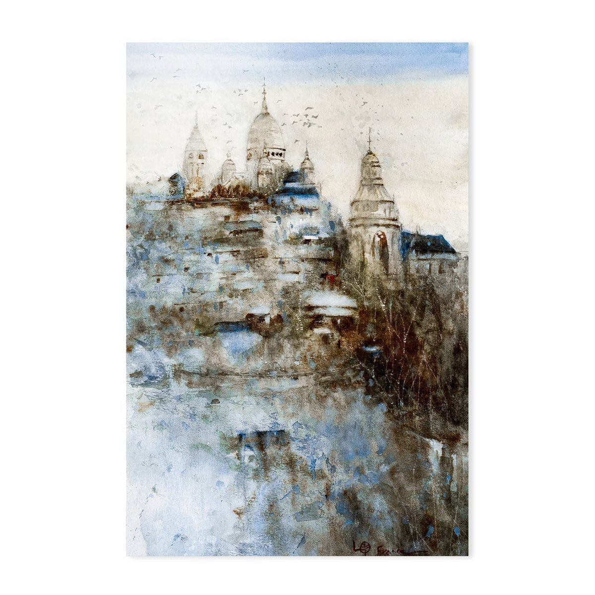 wall-art-print-canvas-poster-framed-The Basilica Of The Sacred Heart Of Paris , By Lilou Online Fine Arts-GIOIA-WALL-ART