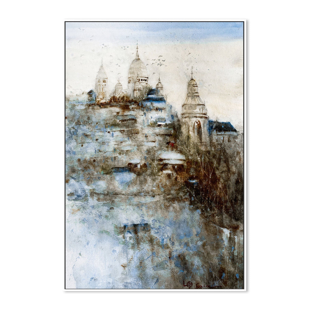 wall-art-print-canvas-poster-framed-The Basilica Of The Sacred Heart Of Paris , By Lilou Online Fine Arts-GIOIA-WALL-ART