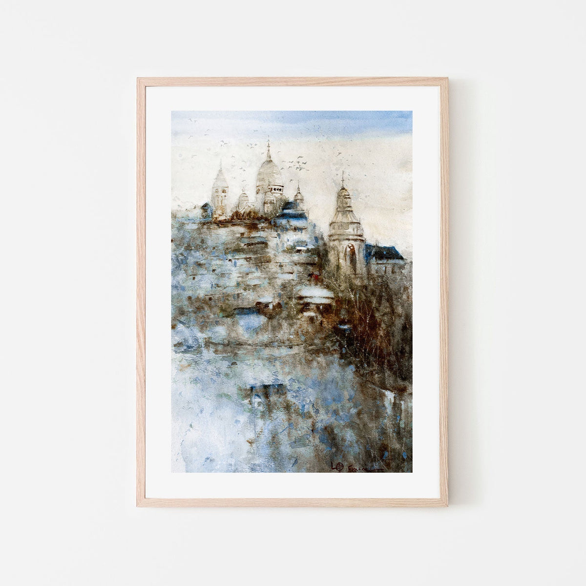 wall-art-print-canvas-poster-framed-The Basilica Of The Sacred Heart Of Paris , By Lilou Online Fine Arts-GIOIA-WALL-ART