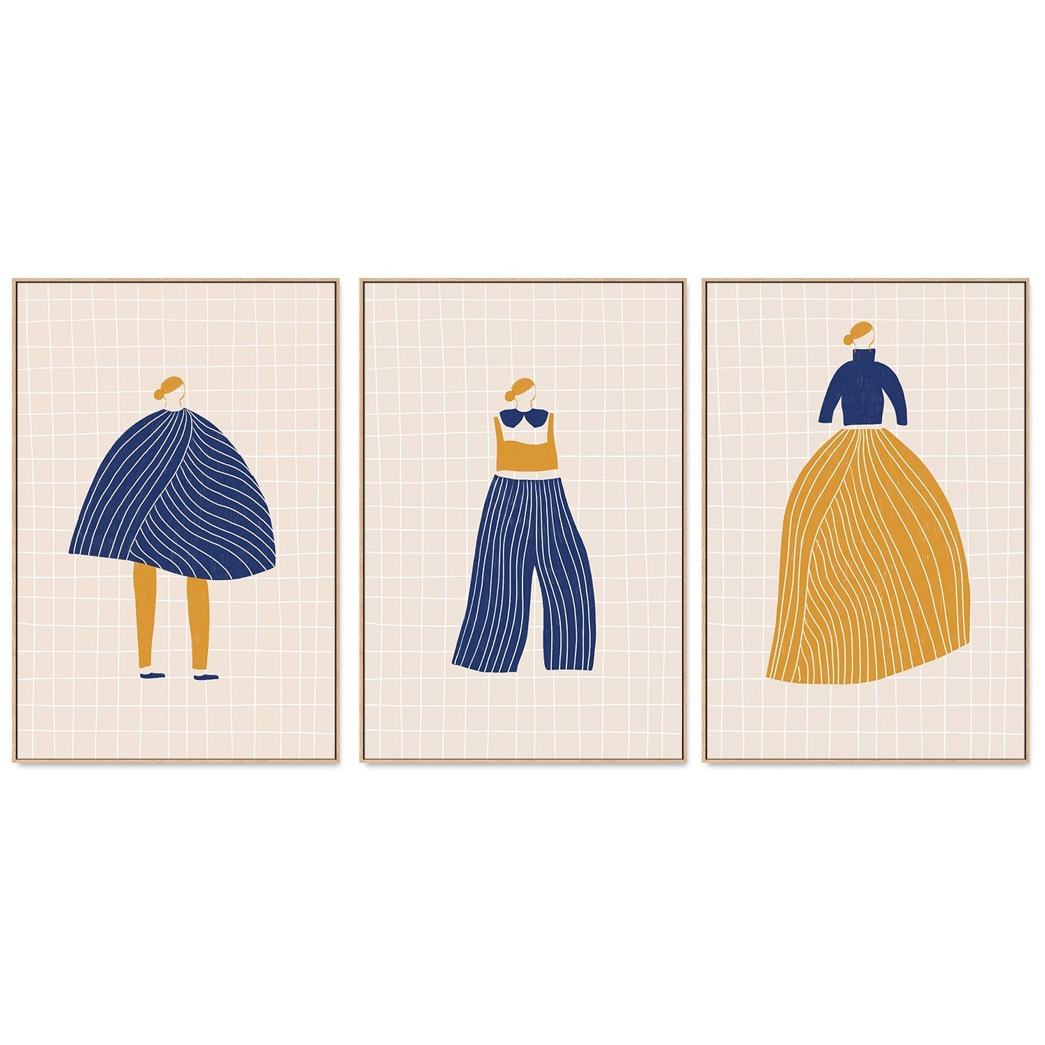 wall-art-print-canvas-poster-framed-The Cape Pants and skirt, Set Of 3 , By Menina Lisboa-4