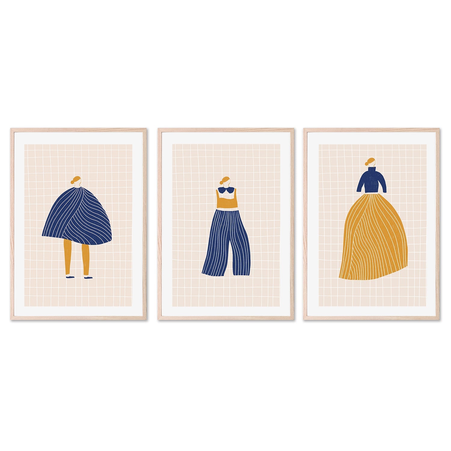 wall-art-print-canvas-poster-framed-The Cape Pants and skirt, Set Of 3 , By Menina Lisboa-6