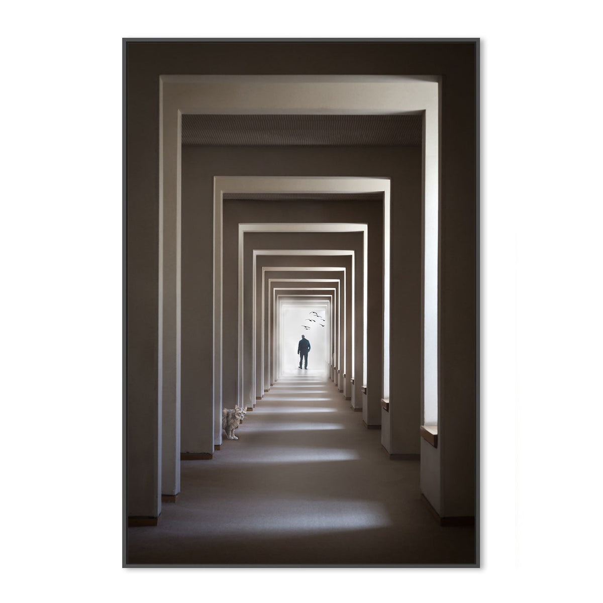 wall-art-print-canvas-poster-framed-The Cat Who Walks Through Walls, by Tomer Eliash-by-Plus X Studio-Gioia Wall Art