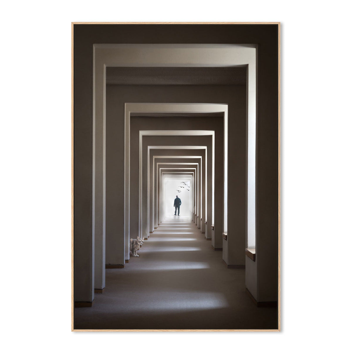 wall-art-print-canvas-poster-framed-The Cat Who Walks Through Walls, by Tomer Eliash-by-Plus X Studio-Gioia Wall Art
