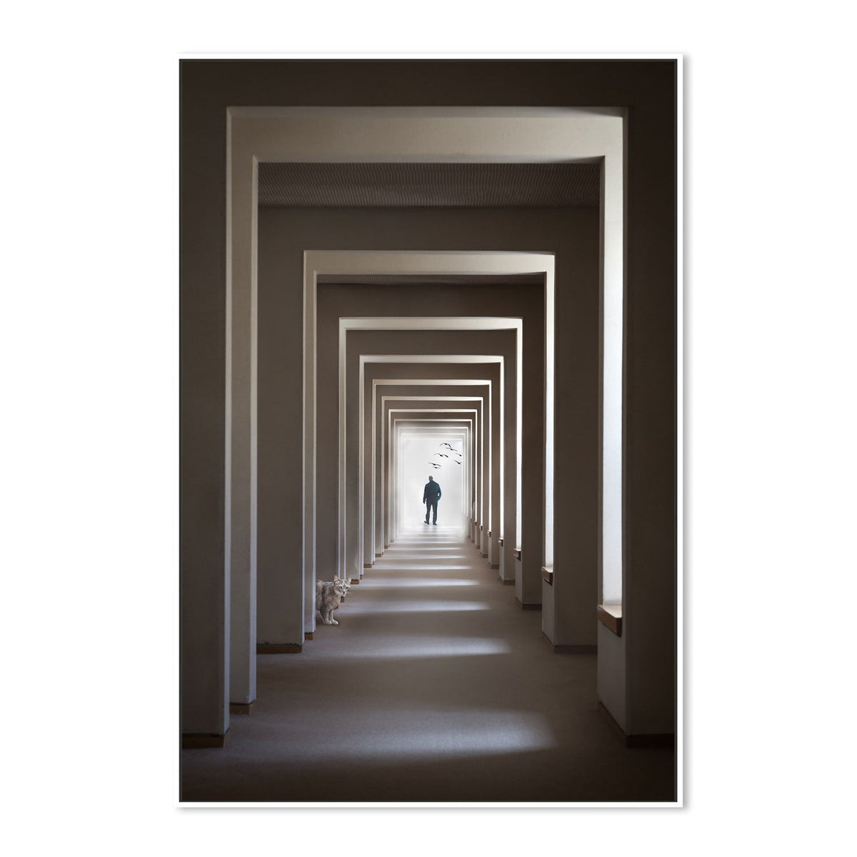 wall-art-print-canvas-poster-framed-The Cat Who Walks Through Walls, by Tomer Eliash-by-Plus X Studio-Gioia Wall Art