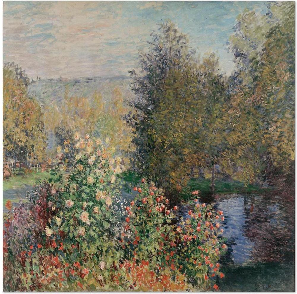 wall-art-print-canvas-poster-framed-The Corner Of The Garden At Montgeron, By Monet-by-Gioia Wall Art-Gioia Wall Art