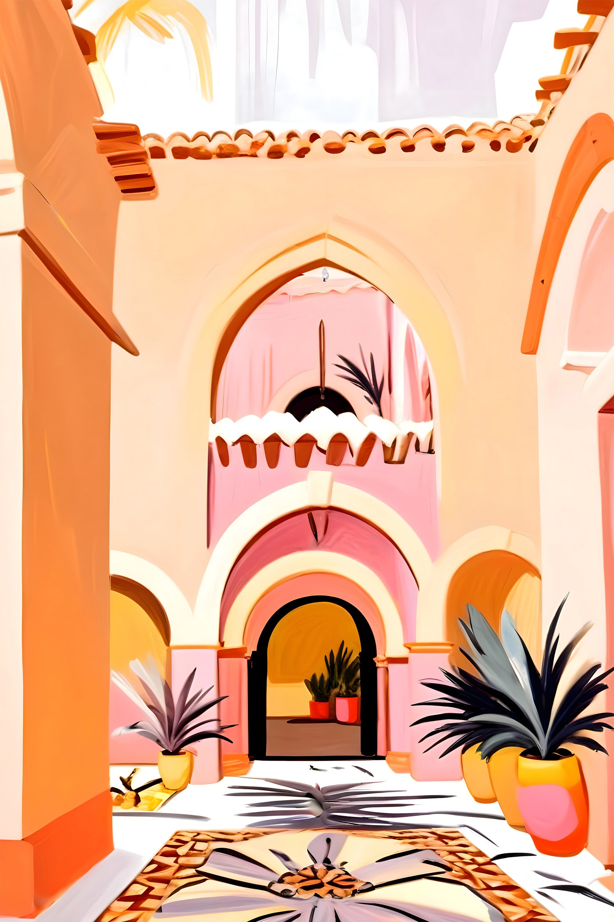 wall-art-print-canvas-poster-framed-The Courtyard-1