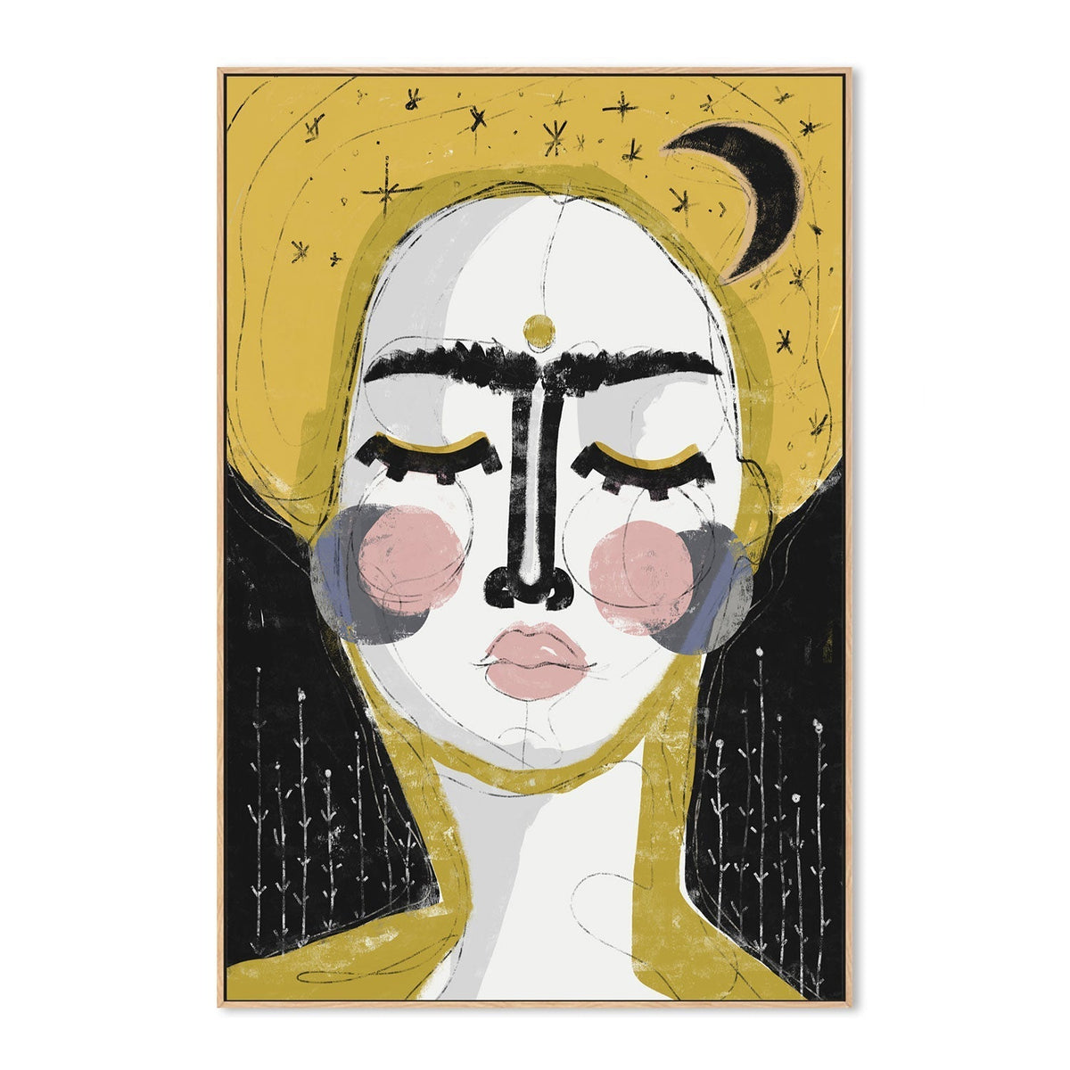 wall-art-print-canvas-poster-framed-The Goddes Of The Night , By Treechild-GIOIA-WALL-ART