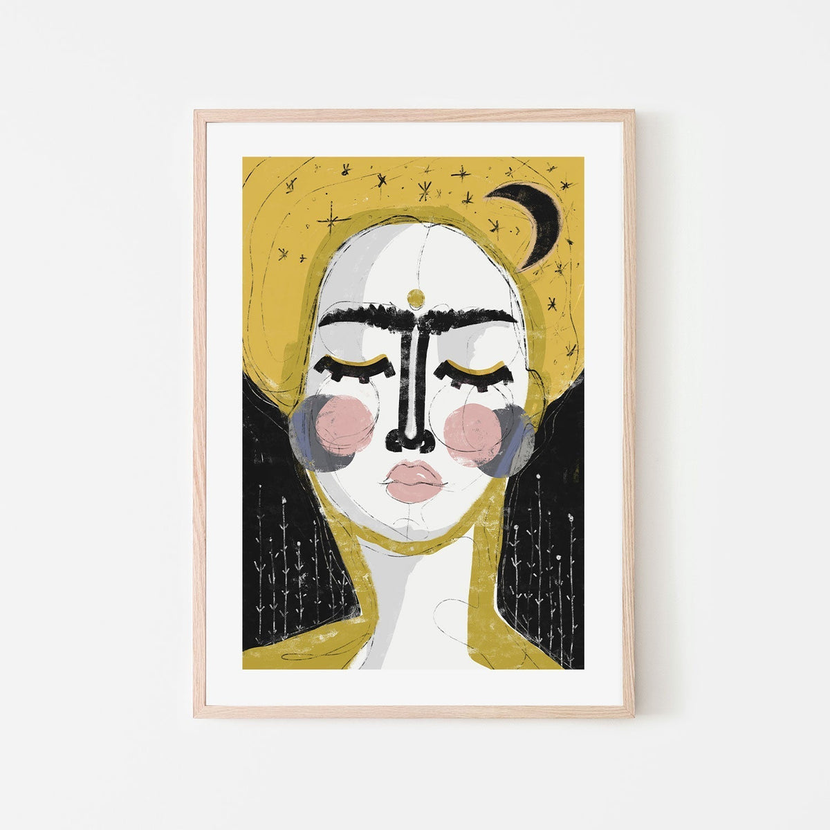 wall-art-print-canvas-poster-framed-The Goddes Of The Night , By Treechild-GIOIA-WALL-ART