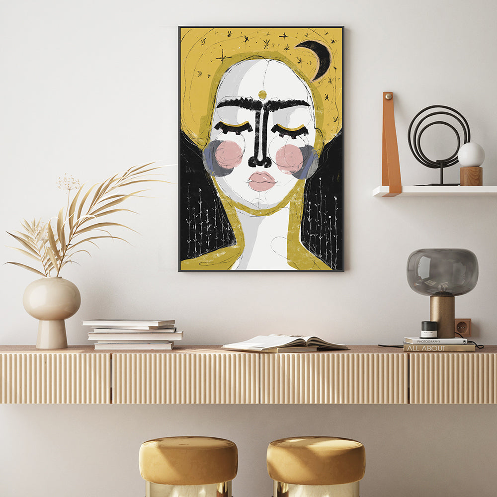 wall-art-print-canvas-poster-framed-The Goddes Of The Night , By Treechild-GIOIA-WALL-ART