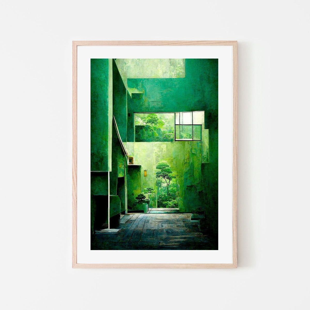 wall-art-print-canvas-poster-framed-The Green House , By Treechild-GIOIA-WALL-ART