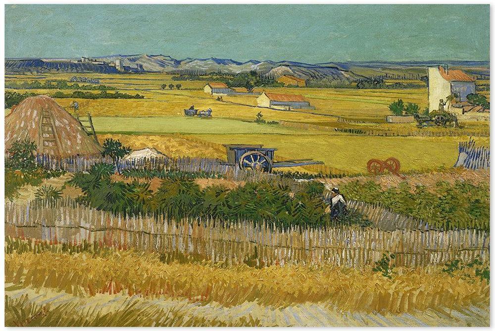 wall-art-print-canvas-poster-framed-The Harvest, Van Gogh-by-Gioia Wall Art-Gioia Wall Art