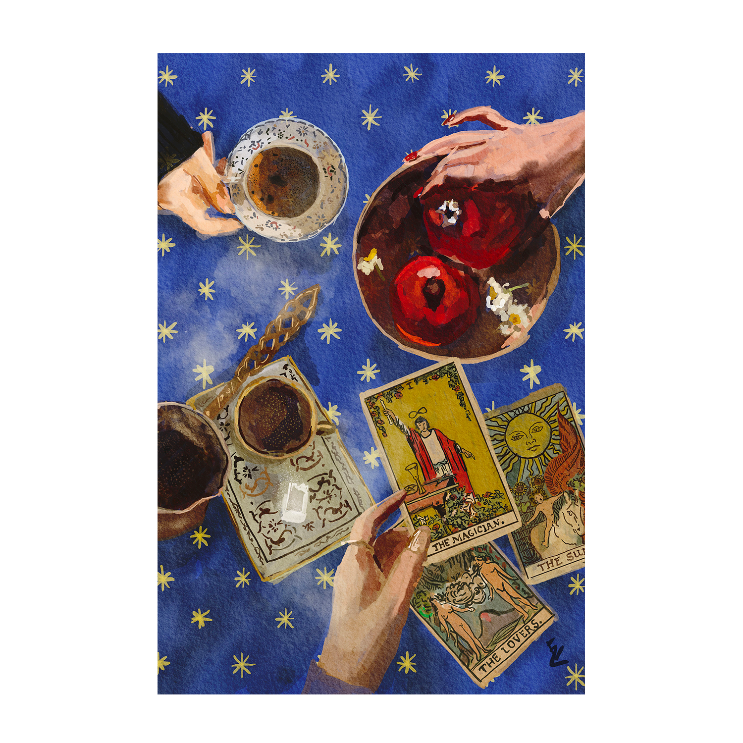 wall-art-print-canvas-poster-framed-The Magician, The Lovers, The Sun , By Ekaterina Zagorska-1