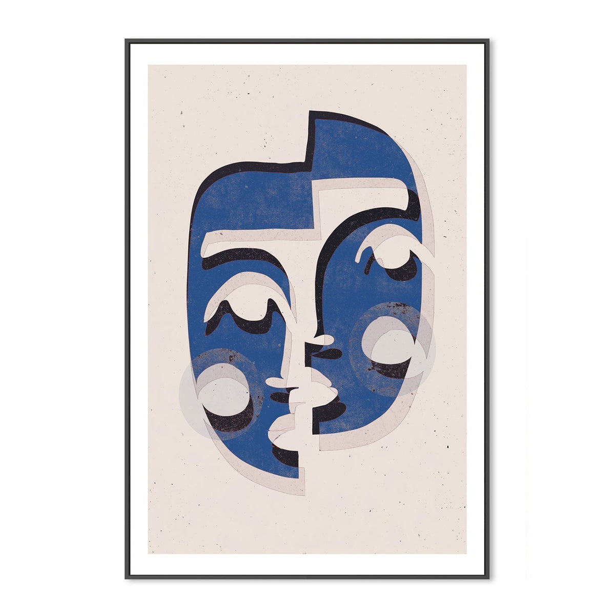 wall-art-print-canvas-poster-framed-The Mask, Blue Version , By Treechild-GIOIA-WALL-ART