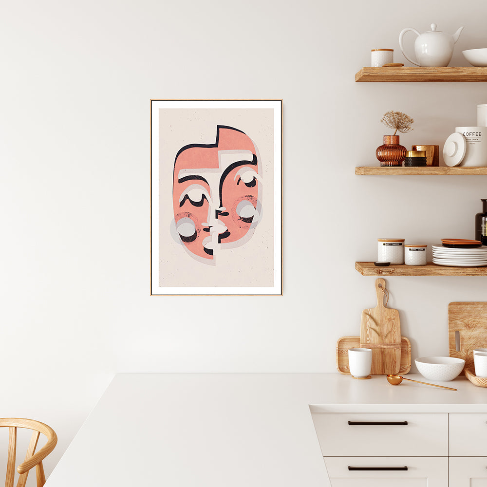 wall-art-print-canvas-poster-framed-The Mask, Pink Style , By Treechild-GIOIA-WALL-ART