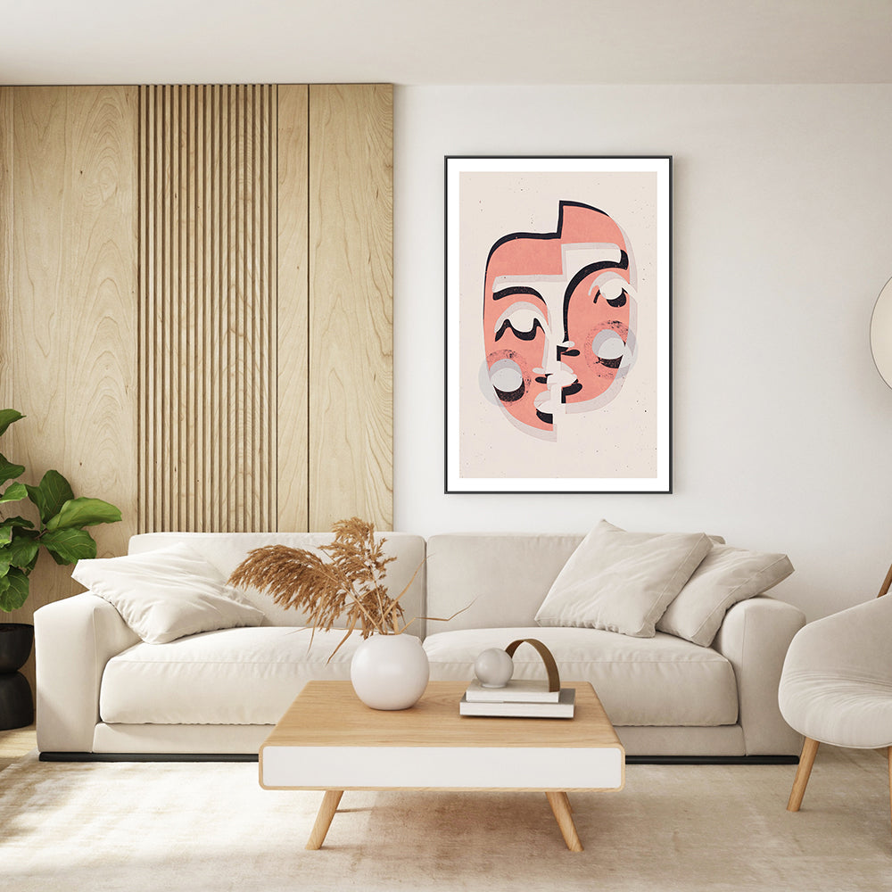 wall-art-print-canvas-poster-framed-The Mask, Pink Style , By Treechild-GIOIA-WALL-ART