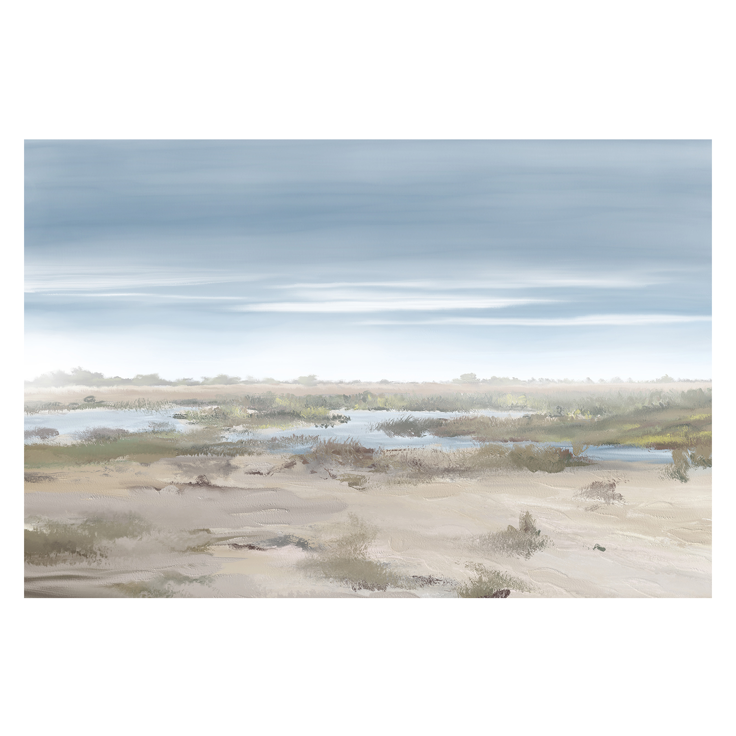 wall-art-print-canvas-poster-framed-The Misty Rising, Caprivi, Botswana , By Jenna Alheit-1