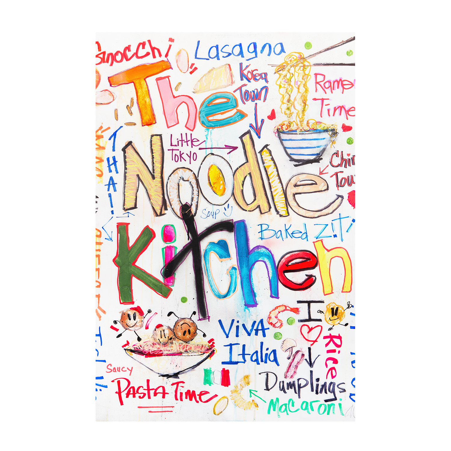 wall-art-print-canvas-poster-framed-The Noodle Kitchen , By Filippoloco-1