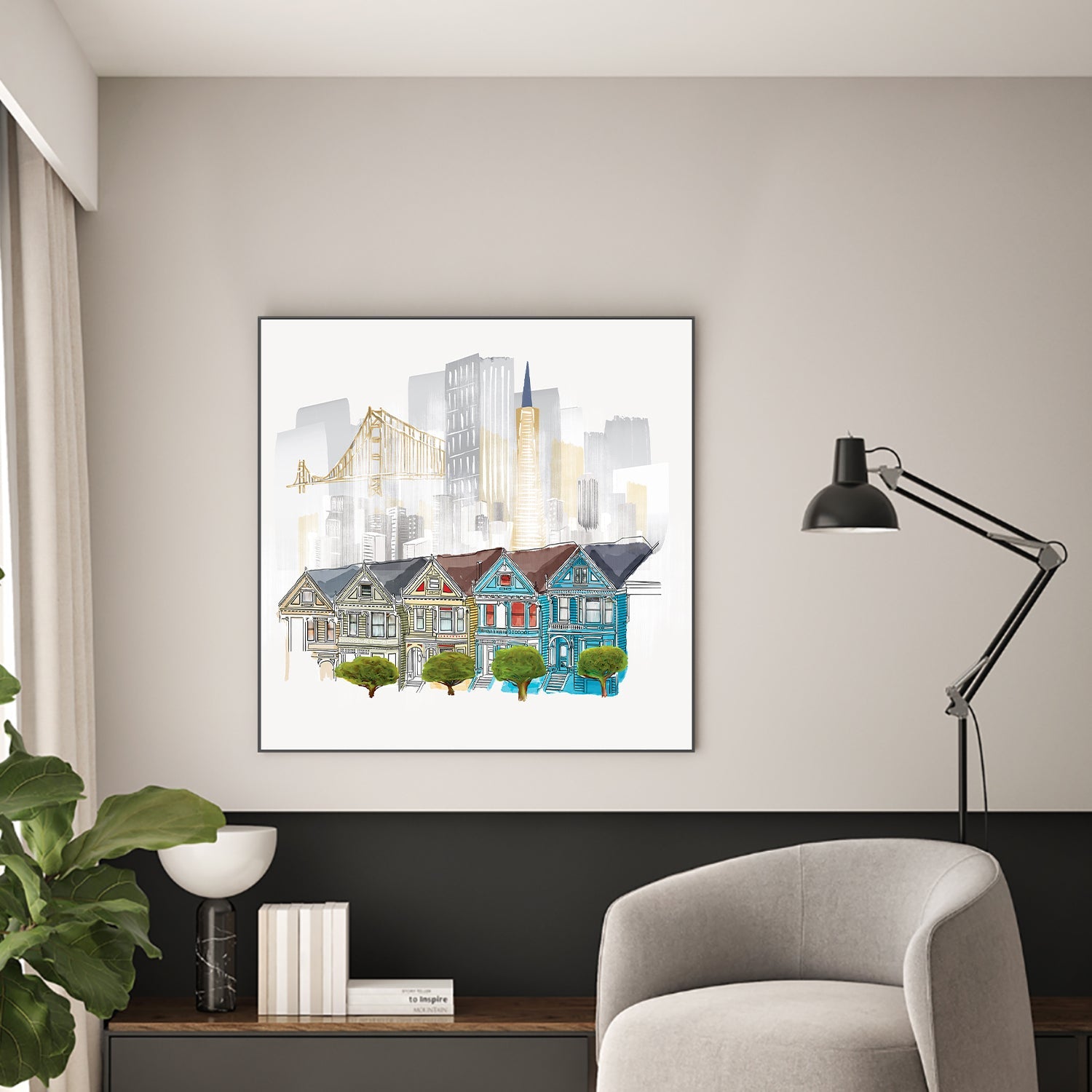wall-art-print-canvas-poster-framed-The Painted Ladies-2