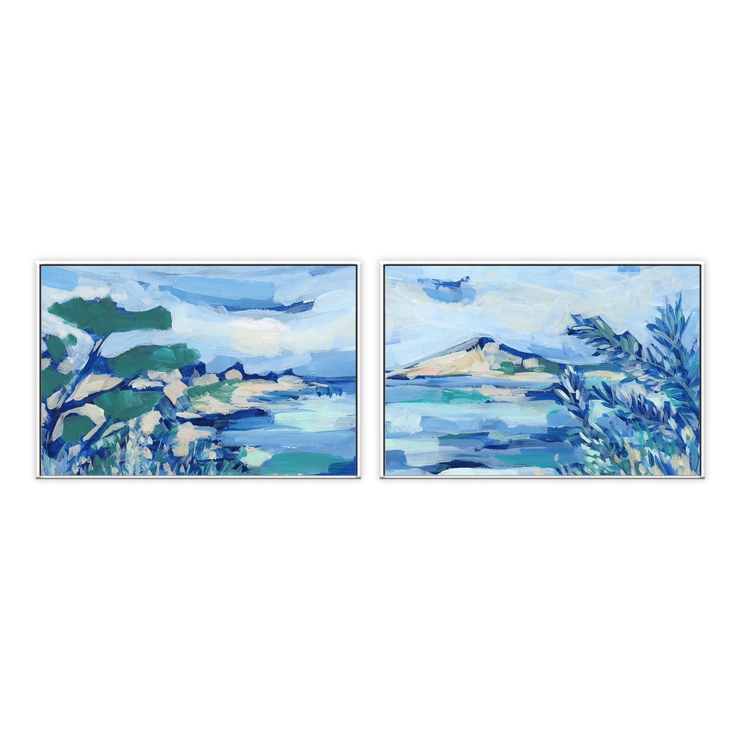 wall-art-print-canvas-poster-framed-The Summer Retreat , Style A & B, Set Of 2 , By Jetty Home-5