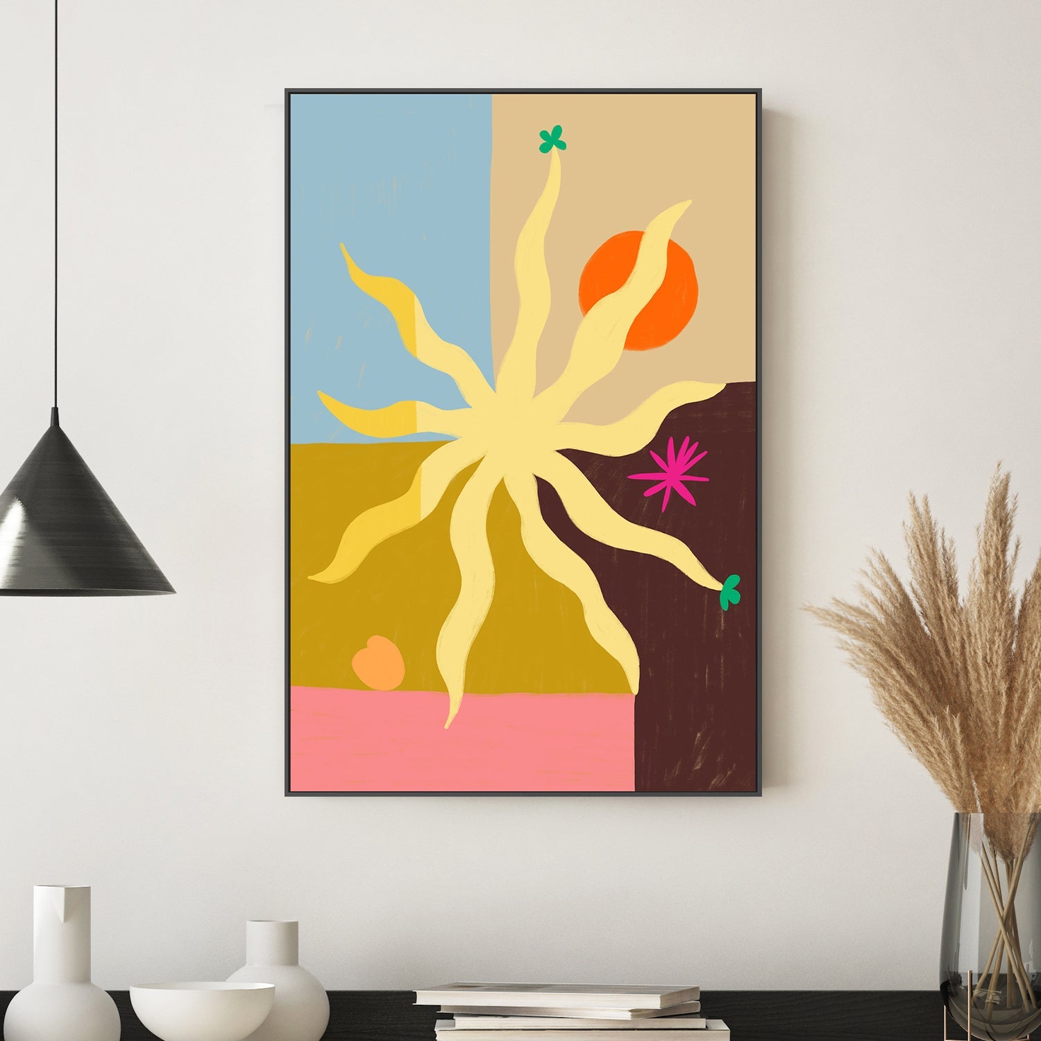 wall-art-print-canvas-poster-framed-The Sun , By Sandra Poliakov-2