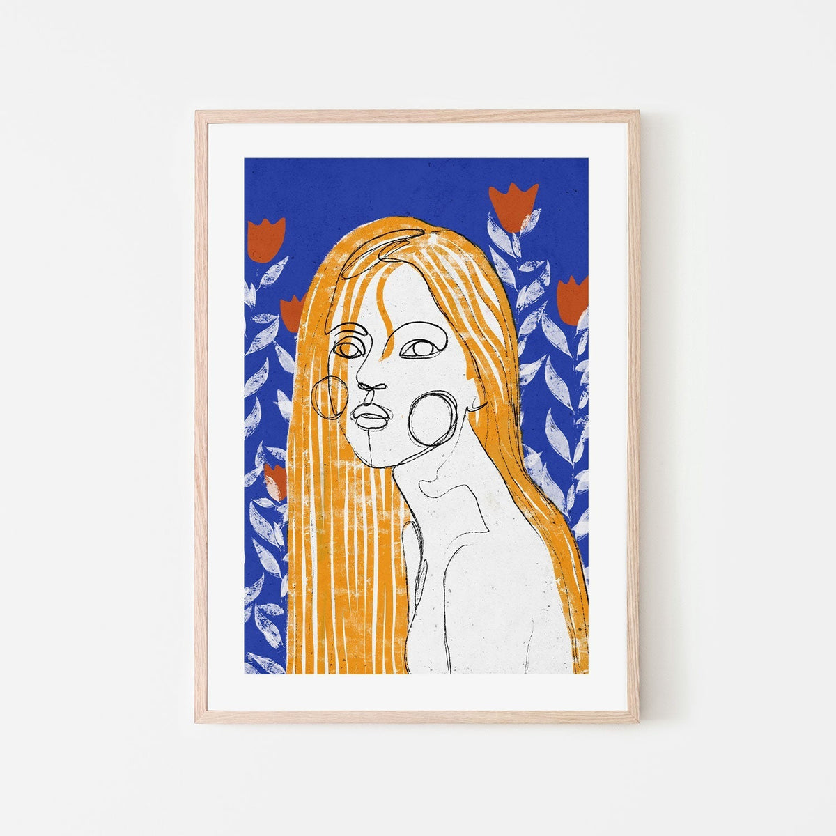 wall-art-print-canvas-poster-framed-The Tulip Girl , By Treechild-GIOIA-WALL-ART