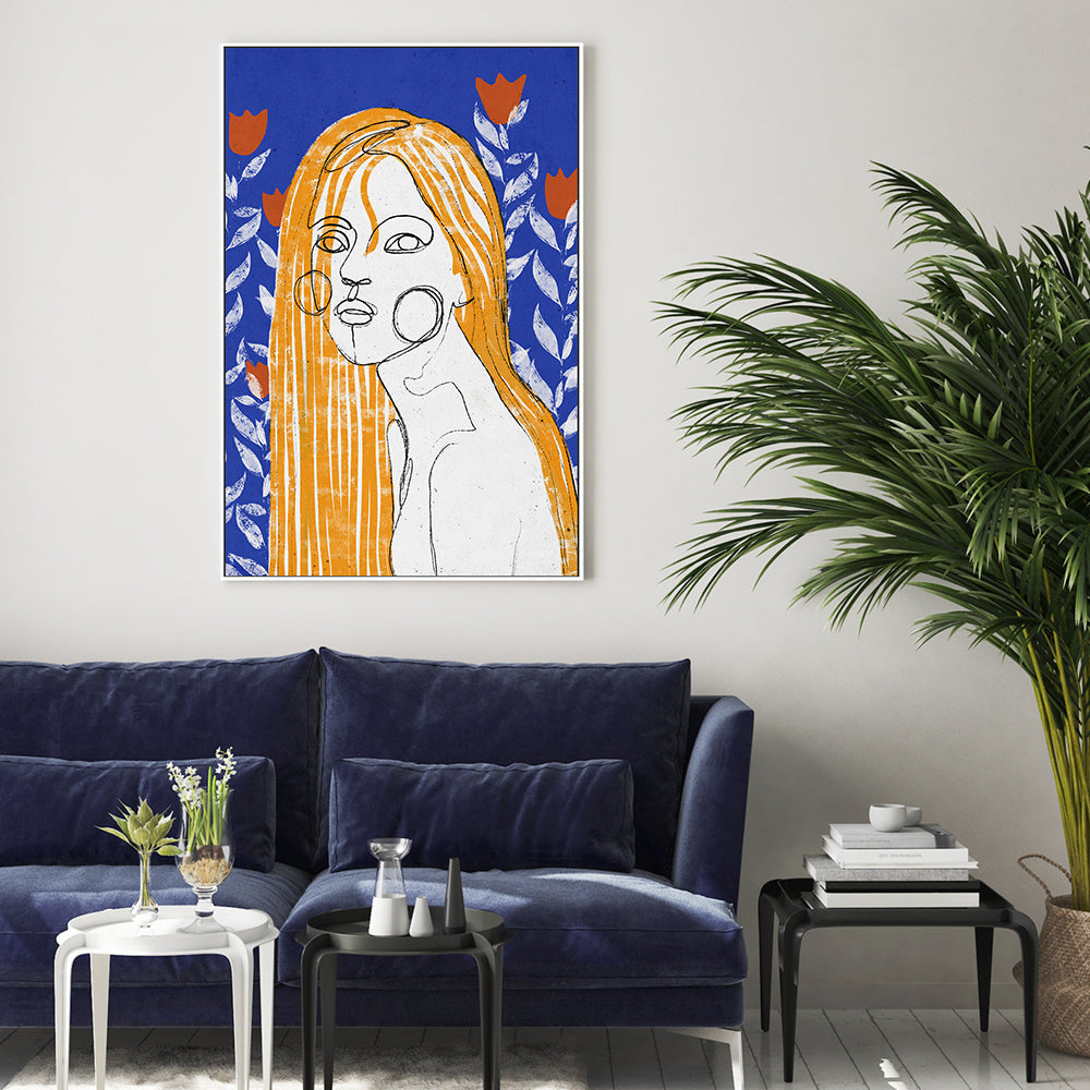 wall-art-print-canvas-poster-framed-The Tulip Girl , By Treechild-GIOIA-WALL-ART