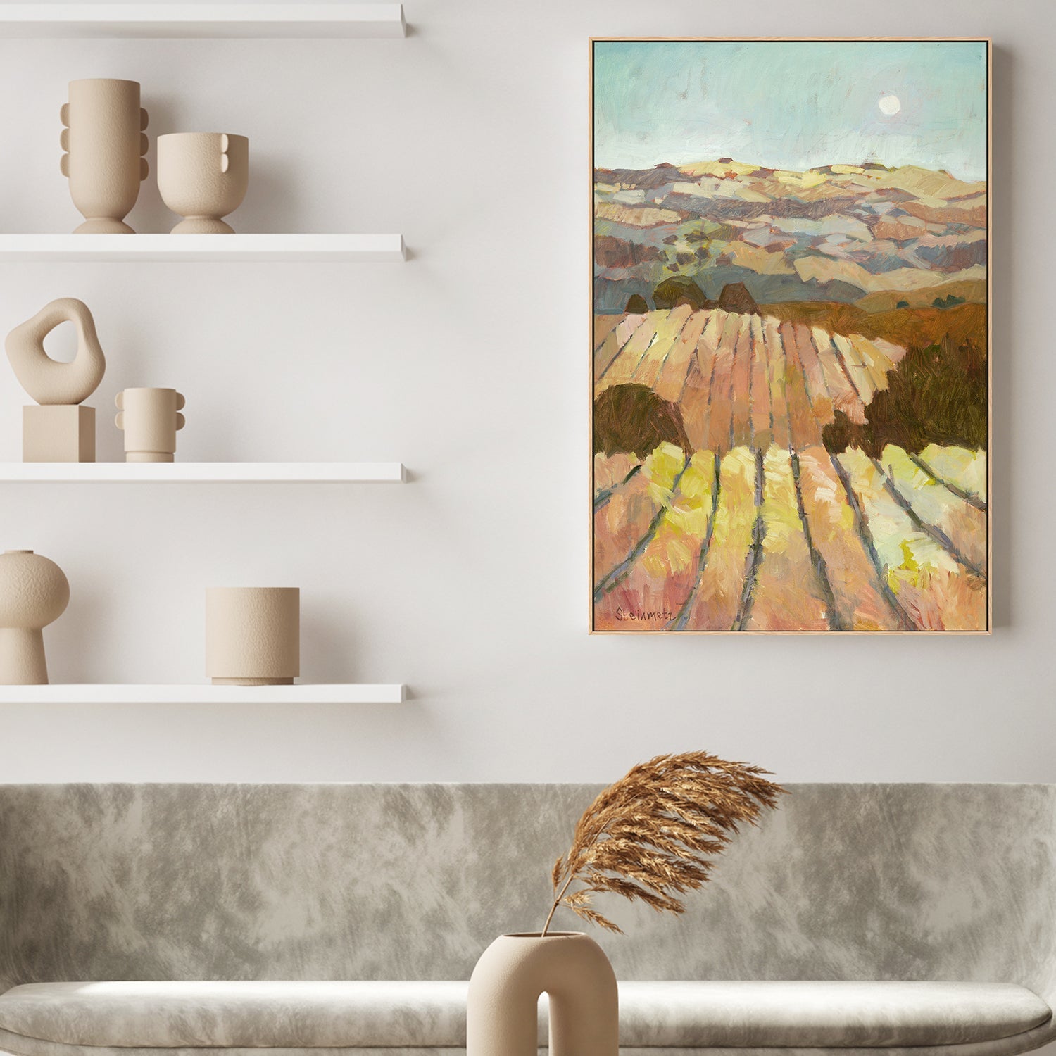 wall-art-print-canvas-poster-framed-The Vineyard Under the Moon , By Liana Steinmetz-2