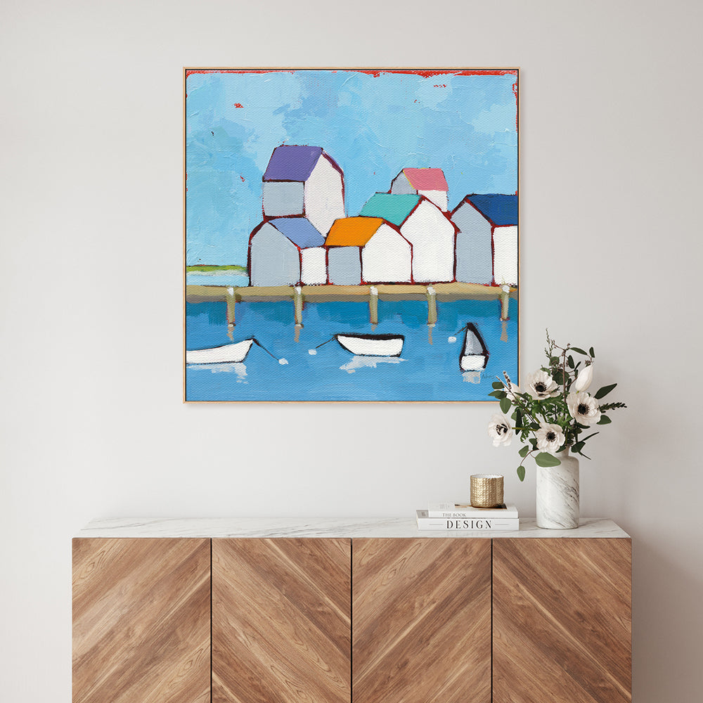 wall-art-print-canvas-poster-framed-The Wharf , By Phyllis Adams-2