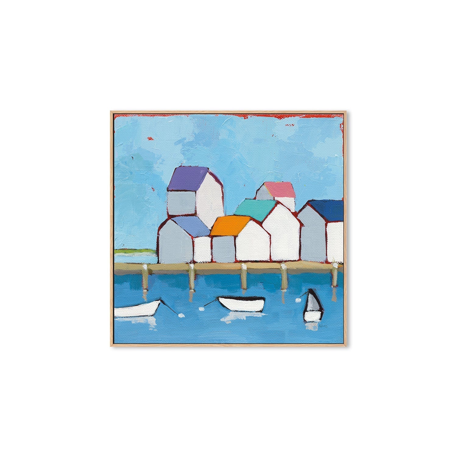 wall-art-print-canvas-poster-framed-The Wharf , By Phyllis Adams-4