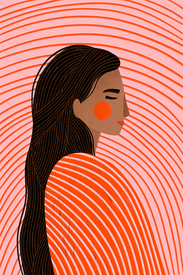wall-art-print-canvas-poster-framed-The Woman With the Lines-1