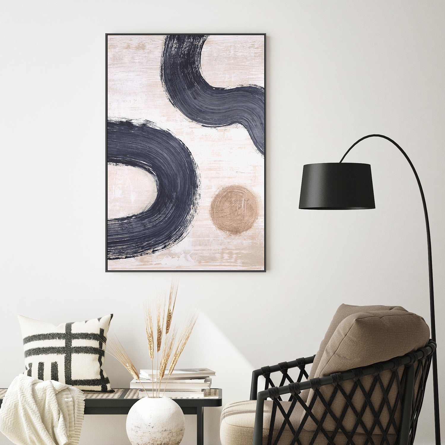 wall-art-print-canvas-poster-framed-Threads and Circle, Style B , By Filippoloco-7