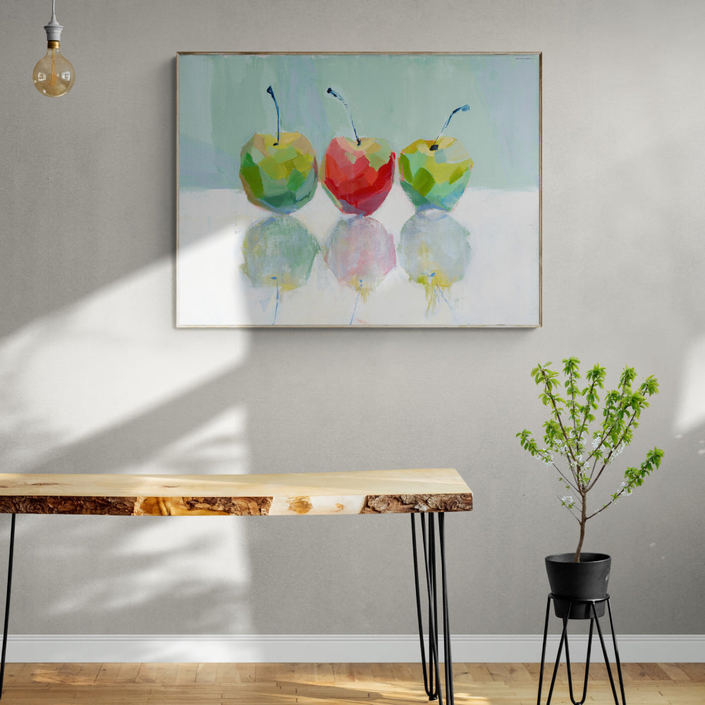 wall-art-print-canvas-poster-framed-Three Apples-by-Jenny Westenhofer Art-Gioia Wall Art